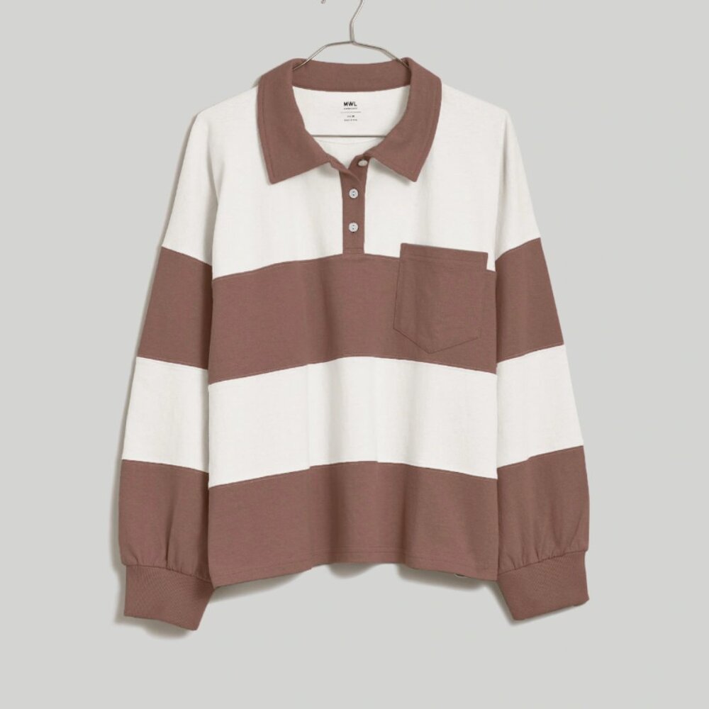 (New with tags) Madewell Striped Rugby Polo Shirt